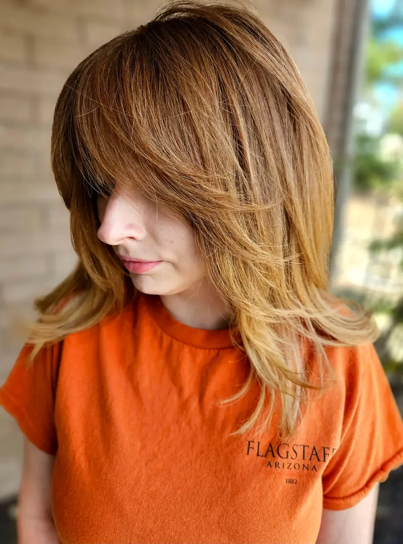 Dimensional blonde highlights